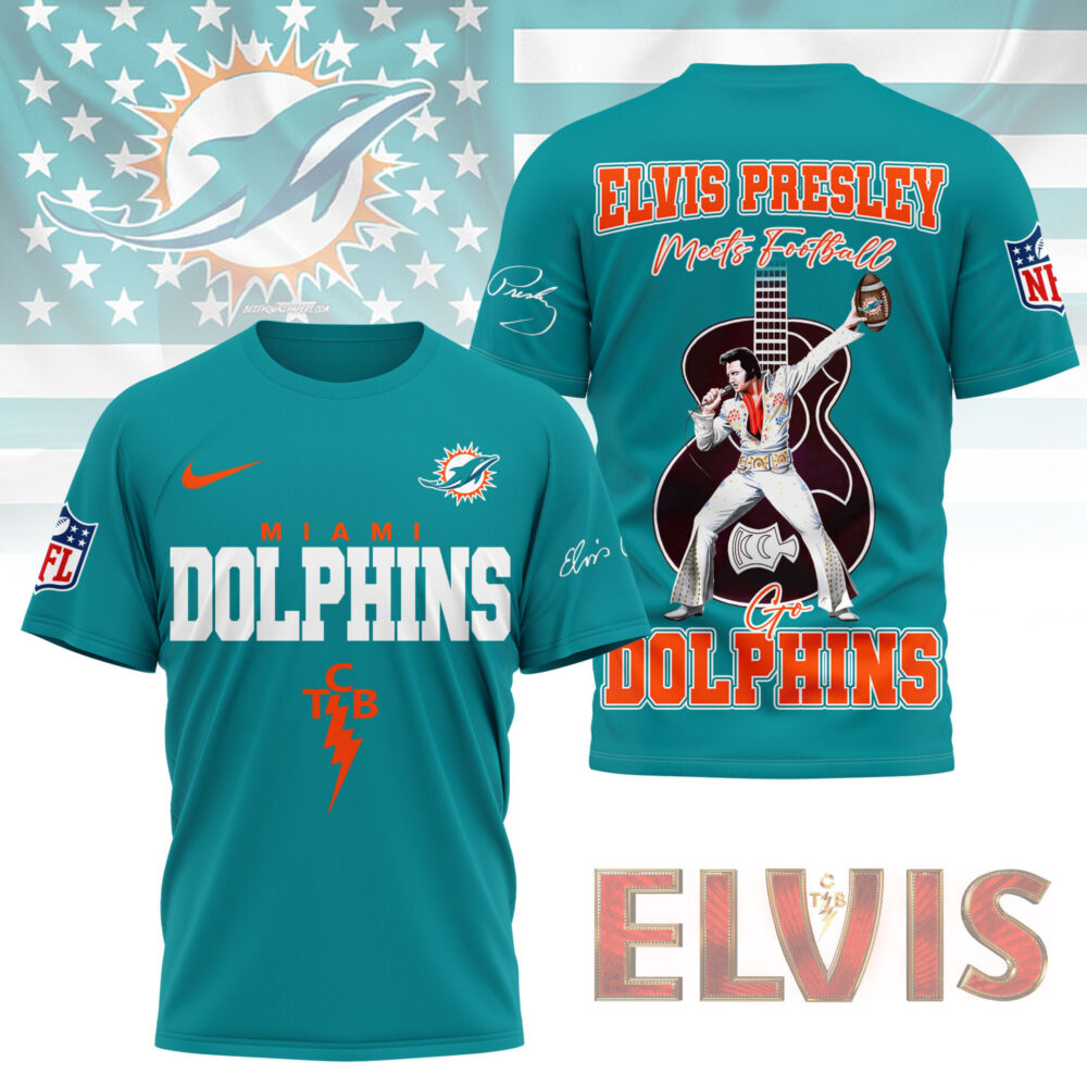LIMITED EDITION - NEW CUSTOMIZED NFL19 MDP MIAMI DOLPHINS X ELVIS PRESLEY FAN 3D SHIRT