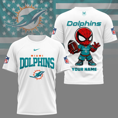 LIMITED EDITION - NEW CUSTOMIZED NFL19 MDP MIAMI DOLPHINS SPIDER HERO 3D SHIRT