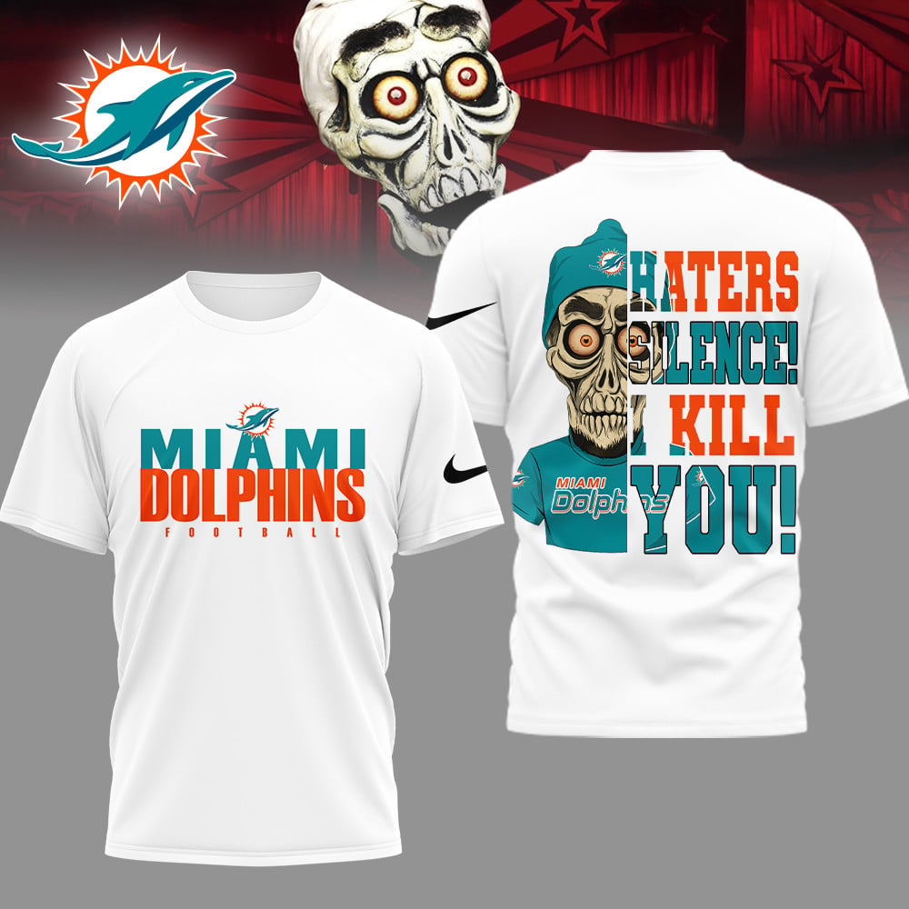 LIMITED EDITION - NEW CUSTOMIZED NFL19 MDP MIAMI DOLPHINS HATERS SILENCE I KILL YOU SHIRT