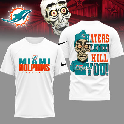 LIMITED EDITION - NEW CUSTOMIZED NFL19 MDP MIAMI DOLPHINS HATERS SILENCE I KILL YOU SHIRT