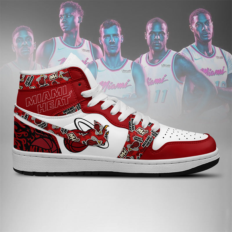 LIMITED EDITION - NEW CUSTOMIZED NBA20 MI HEAT AIR JORDAN SNEAKERS