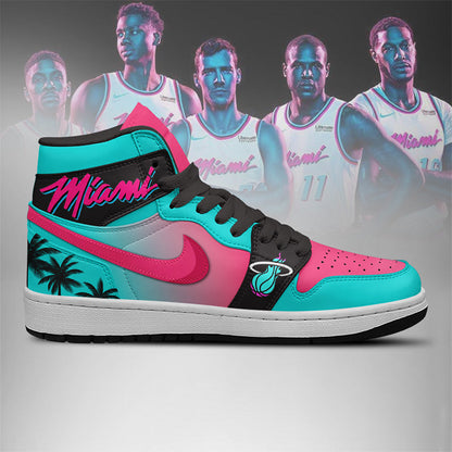 LIMITED EDITION - NEW CUSTOMIZED NBA20 MI HEAT AIR JORDAN SNEAKERS