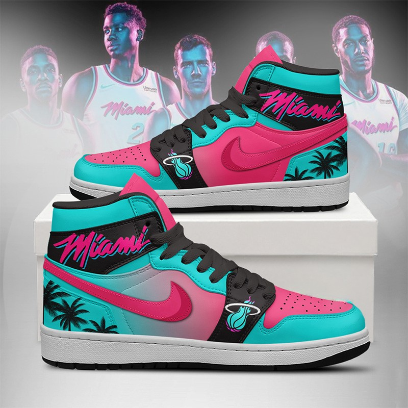 LIMITED EDITION - NEW CUSTOMIZED NBA20 MI HEAT AIR JORDAN SNEAKERS