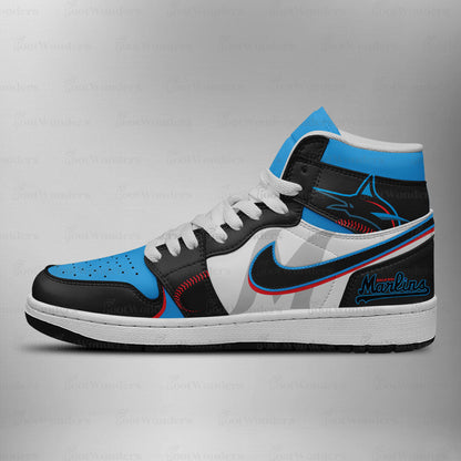 LIMITED EDITION - NEW CUSTOMIZED MLB20 MI MARLINS AIR JORDAN SNEAKERS
