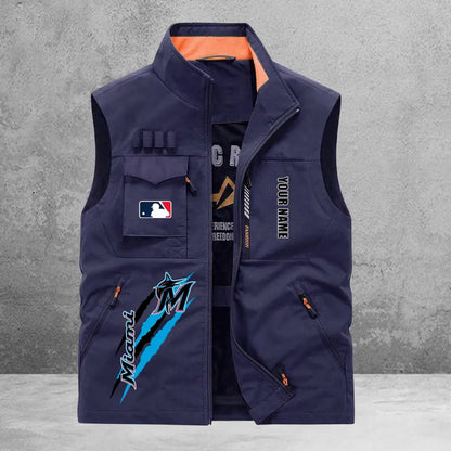 LIMITED EDITION - NEW CUSTOMIZED MLB20 MMS MIAMI MARLINS SLEEVELESS VEST
