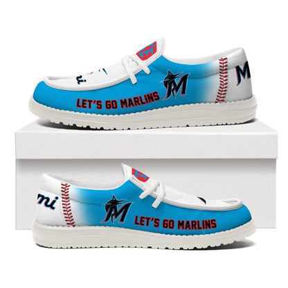 LIMITED EDITION - NEW CUSTOMIZED MLB20 MI MARLINS LOAFER SHOES