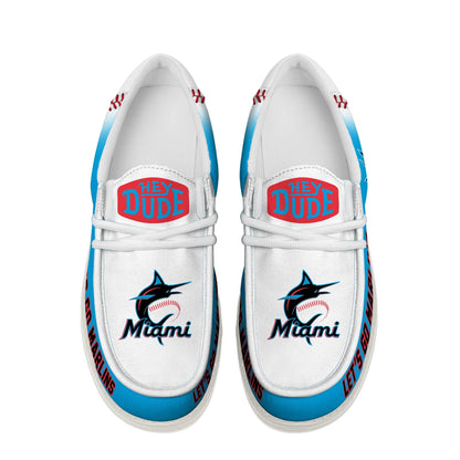 LIMITED EDITION - NEW CUSTOMIZED MLB20 MI MARLINS LOAFER SHOES