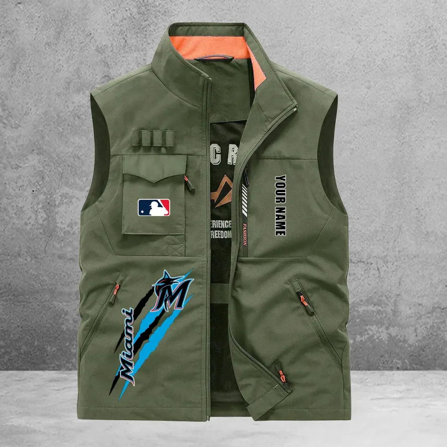 LIMITED EDITION - NEW CUSTOMIZED MLB20 MMS MIAMI MARLINS SLEEVELESS VEST