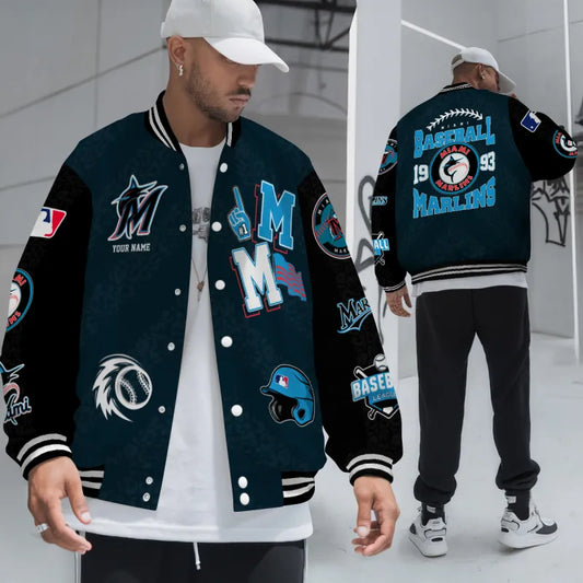 LIMITED EDITION - NEW CUSTOMIZED MLB20 MMS MIAMI MARLINS UNISEX T-SHIRT, POLO, HOODIE & JACKETS