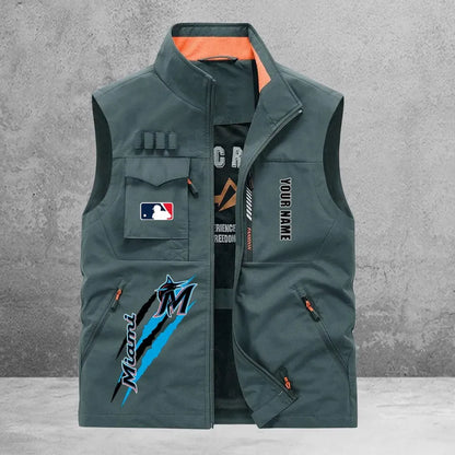LIMITED EDITION - NEW CUSTOMIZED MLB20 MMS MIAMI MARLINS SLEEVELESS VEST