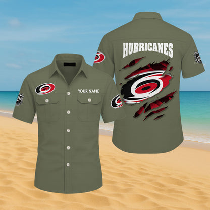 LIMITED EDITION - NEW CUSTOMIZED NHL07 CLH CAROLINA HURRICANES CARGO SHIRT