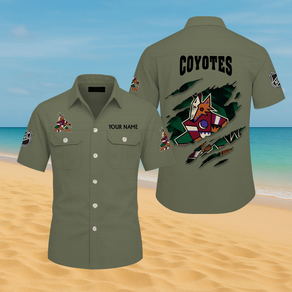 LIMITED EDITION - NEW CUSTOMIZED NHL30 AZC ARIZONA COYOTES CARGO SHIRT