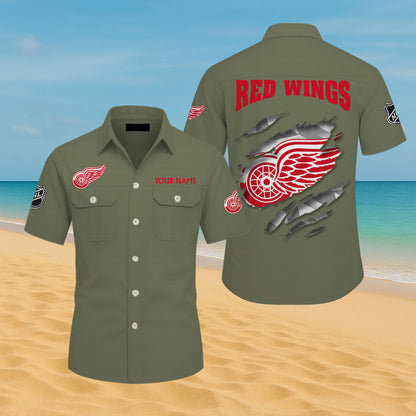 LIMITED EDITION - NEW CUSTOMIZED NHL22 DRW DETROIT RED WINGS CARGO SHIRT
