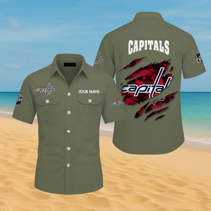 LIMITED EDITION - NEW CUSTOMIZED NHL10 WCP WASHINGTON CAPITALS CARGO SHIRT