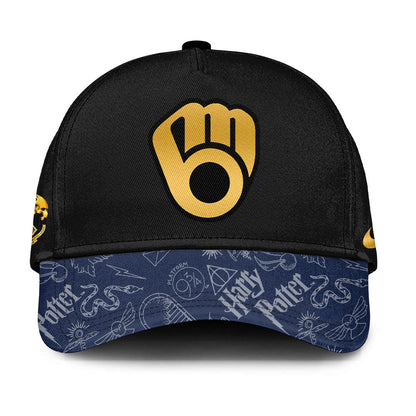 LIMITED EDITION - NEW CUSTOMIZED MLB15 MW BREWERS x HARRY POTTER BASEBALL JERSEY & CAP