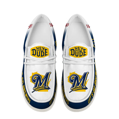 LIMITED EDITION - NEW CUSTOMIZED MLB15 MW BREWERS LOAFER SHOES