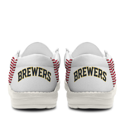 LIMITED EDITION - NEW CUSTOMIZED MLB15 MW BREWERS LOAFER SHOES