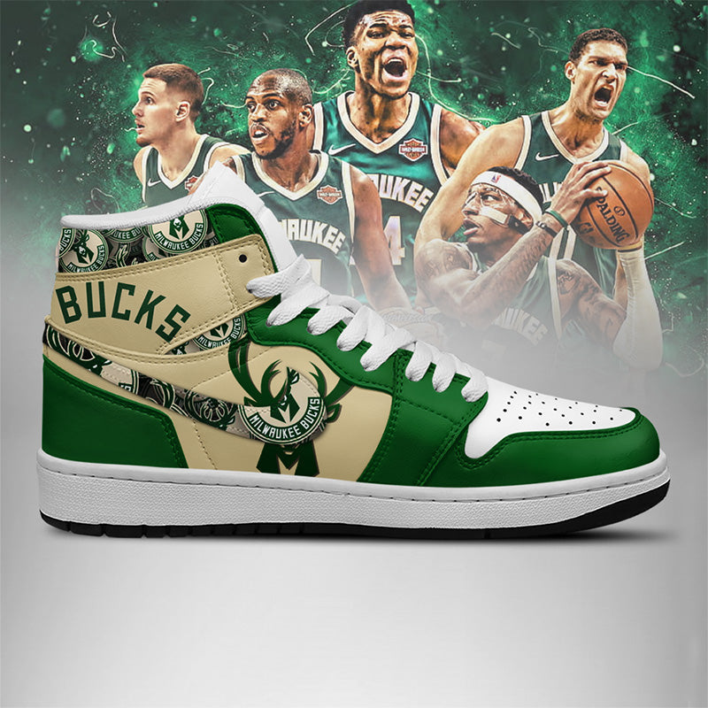 LIMITED EDITION - NEW CUSTOMIZED NBA11 MW BUCKS AIR JORDAN SNEAKERS