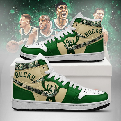 LIMITED EDITION - NEW CUSTOMIZED NBA11 MW BUCKS AIR JORDAN SNEAKERS