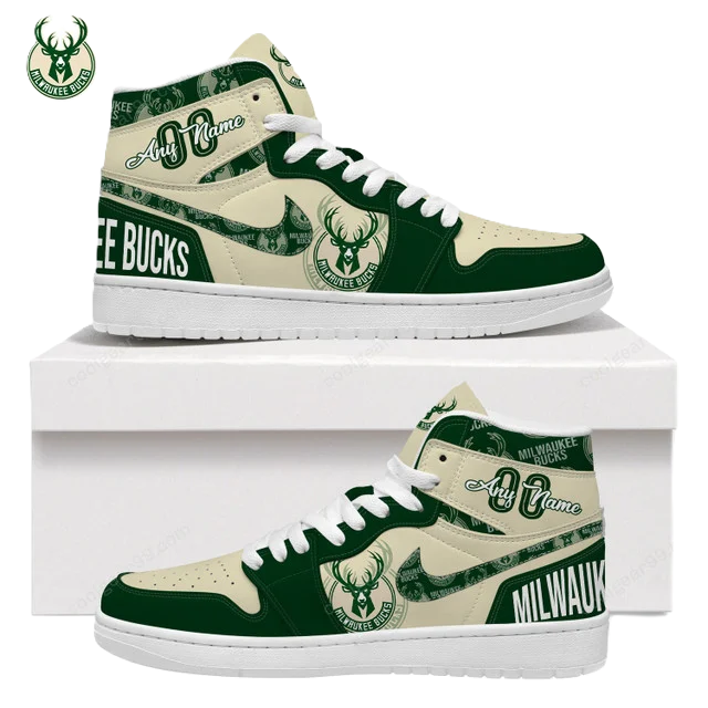 LIMITED EDITION - NEW CUSTOMIZED NBA11 MW BUCKS AIR JORDAN SNEAKERS