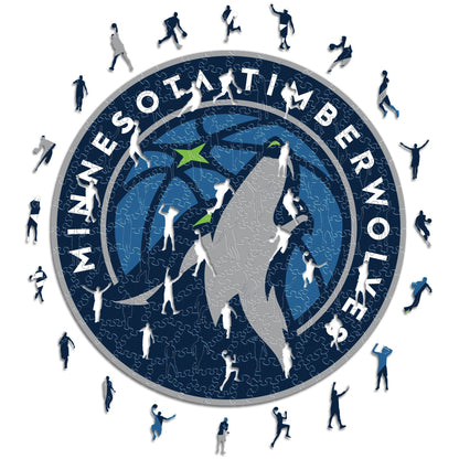 LIMITED EDITION - NEW CUSTOMIZED NBA05 MT MINNESOTA TIMBERWOLVES WOODEN PUZZLE