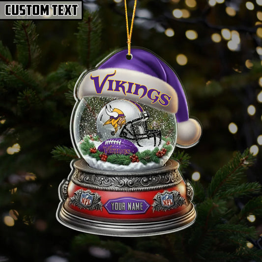 LIMITED EDITION - NEW CUSTOMIZED NFL05 MVK MINNESOTA VIKINGS ORNAMENT