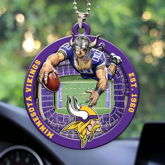 LIMITED EDITION - NEW CUSTOMIZED NFL05 MVK MINNESOTA VIKINGS ORNAMENT