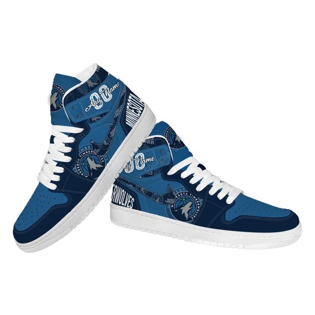 LIMITED EDITION - NEW CUSTOMIZED NBA05 MN TIMBERWOLVES AIR JORDAN SNEAKERS