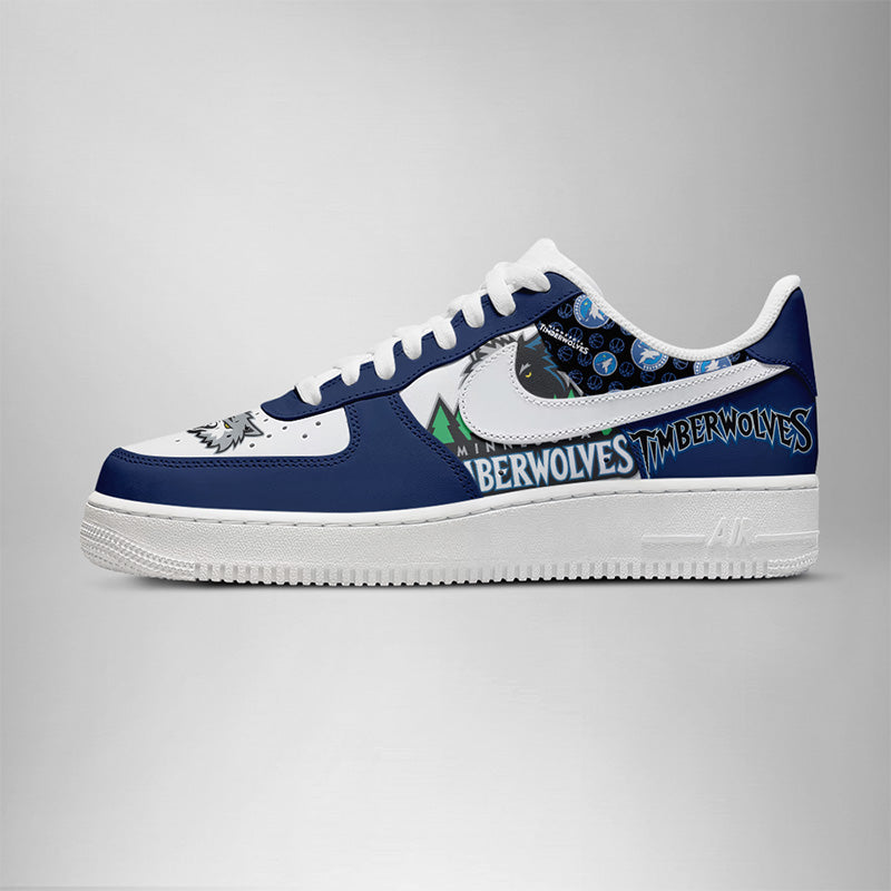 LIMITED EDITION - NEW CUSTOMIZED NBA05 MN TIMBERWOLVES AF1 SHOES