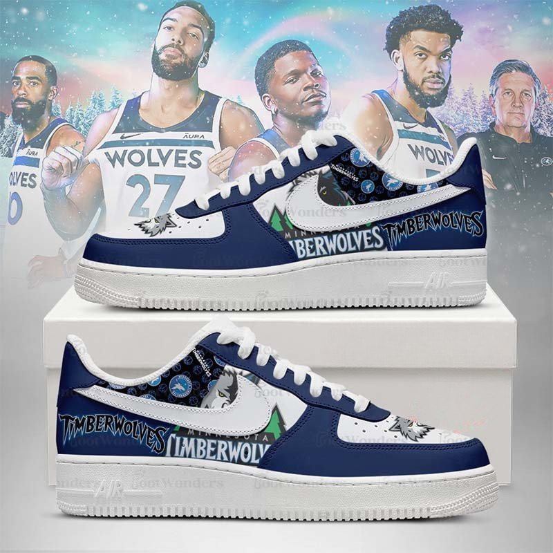 LIMITED EDITION - NEW CUSTOMIZED NBA05 MN TIMBERWOLVES AF1 SHOES