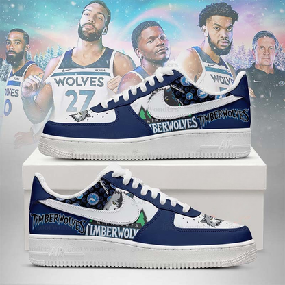 LIMITED EDITION - NEW CUSTOMIZED NBA05 MN TIMBERWOLVES AF1 SHOES