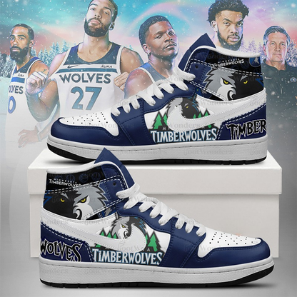 LIMITED EDITION - NEW CUSTOMIZED NBA05 MN TIMBERWOLVES AIR JORDAN SNEAKERS