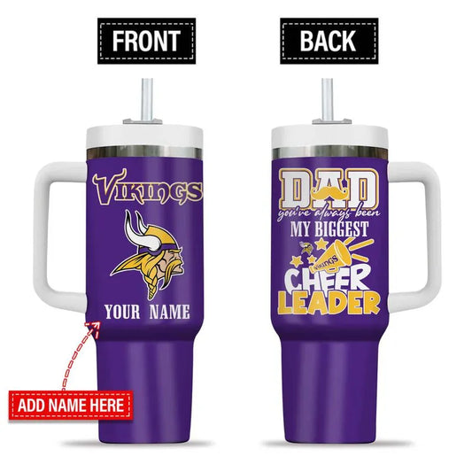 LIMITED EDITION - NEW CUSTOMIZED NFL05 MVK MINNESOTA VIKINGS 40oz TUMBLER
