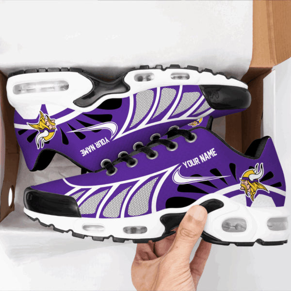 LIMITED EDITION - NEW CUSTOMIZED NFL05 MVK MINNESOTA VIKINGS UNISEX AIR MAX PLUS SNEAKERS