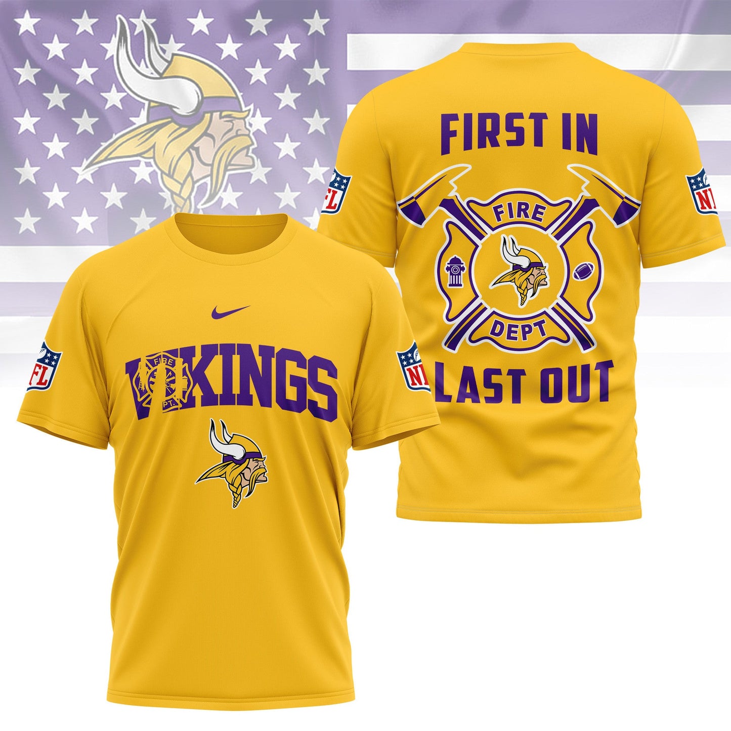 LIMITED EDITION - NEW CUSTOMIZED NFL05 MVK MINNESOTA VIKINGS T-SHIRT | MULTIPLE COLORS AVAILABLE