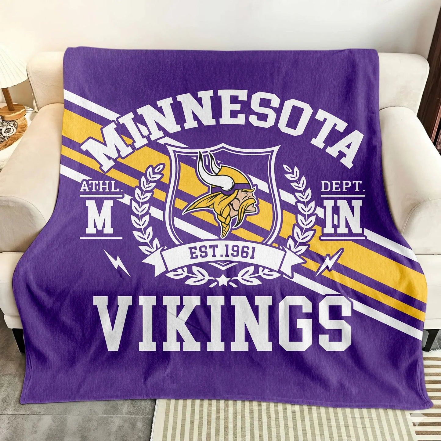 LIMITED EDITION - NEW CUSTOMIZED NFL05 MVK MINNESOTA VIKINGS NORMAL & FLEECE BLANKET