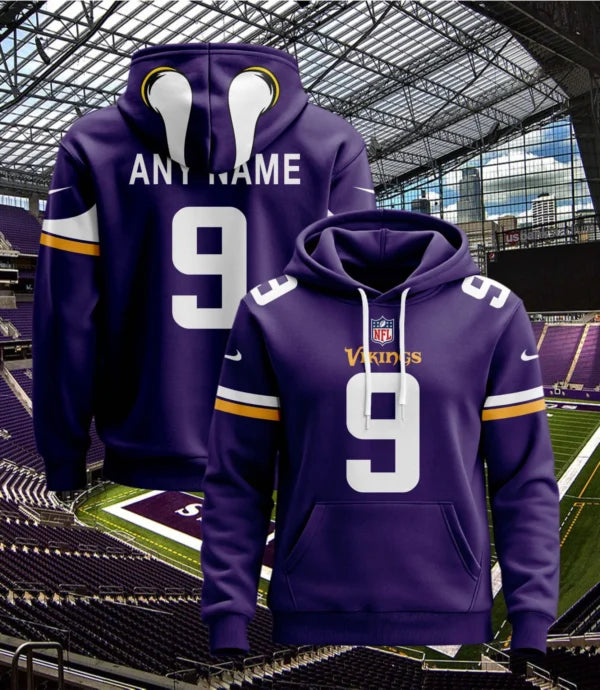 LIMITED EDITION - NEW CUSTOMIZED NFL05 MVK MINNESOTA VIKINGS T-SHIRT, POLO, HOODIE & JACKETS
