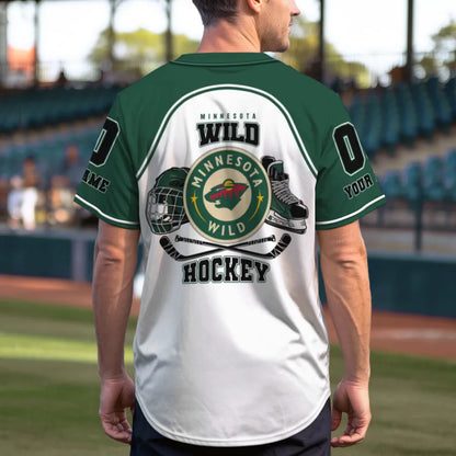 LIMITED EDITION - NEW CUSTOMIZED NHL13 MN WILD BASEBALL JERSEY