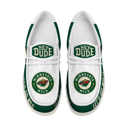 LIMITED EDITION - NEW CUSTOMIZED NHL13 MNW MINNESOTA WILD LOAFER SHOES