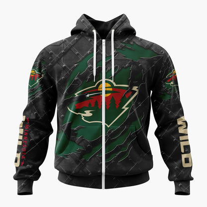 LIMITED EDITION - NEW CUSTOMIZED NHL13 MNW MINNESOTA WILD UNISEX T-SHIRT, POLO, HOODIE & JACKETS