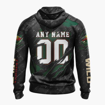 LIMITED EDITION - NEW CUSTOMIZED NHL13 MNW MINNESOTA WILD UNISEX T-SHIRT, POLO, HOODIE & JACKETS