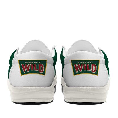 LIMITED EDITION - NEW CUSTOMIZED NHL13 MNW MINNESOTA WILD LOAFER SHOES