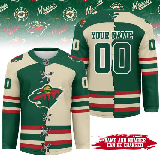 LIMITED EDITION - NEW CUSTOMIZED NHL13 MN WILD UNISEX HOCKEY JERSEY
