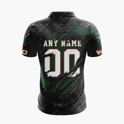 LIMITED EDITION - NEW CUSTOMIZED NHL13 MNW MINNESOTA WILD UNISEX T-SHIRT, POLO, HOODIE & JACKETS