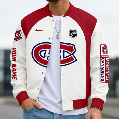 LIMITED EDITION - NEW CUSTOMIZED NHL11 MCD MONTREAL CANADIENS BASEBALL JACKET