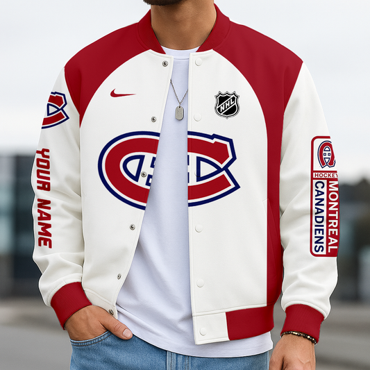 LIMITED EDITION - NEW CUSTOMIZED NHL11 MCD MONTREAL CANADIENS BASEBALL JACKET