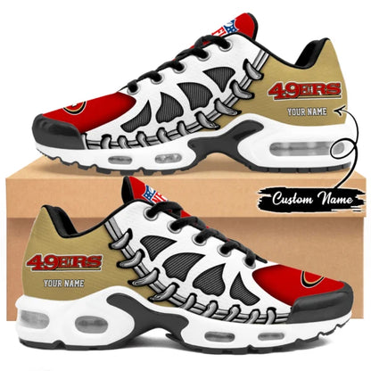 LIMITED EDITION - NEW CUSTOMIZED NFL11 SF49 SAN FRANCISCO 49ERS UNISEX AIR MAX PLUS SNEAKERS