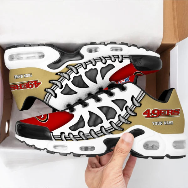 LIMITED EDITION - NEW CUSTOMIZED NFL11 SF49 SAN FRANCISCO 49ERS UNISEX AIR MAX PLUS SNEAKERS