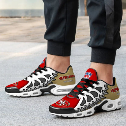 LIMITED EDITION - NEW CUSTOMIZED NFL11 SF49 SAN FRANCISCO 49ERS UNISEX AIR MAX PLUS SNEAKERS