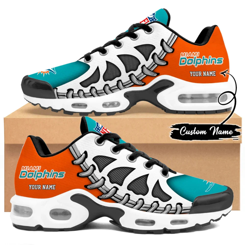 LIMITED EDITION - NEW CUSTOMIZED NFL19 MDP MIAMI DOLPHINS UNISEX AIR MAX PLUS SNEAKERS